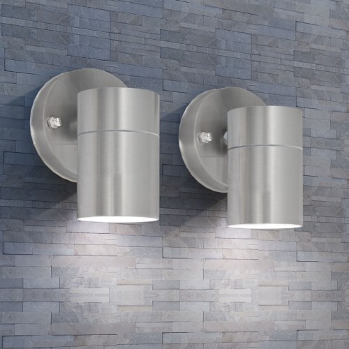 

Outdoor wall lamp 2 pcs descending stainless steel