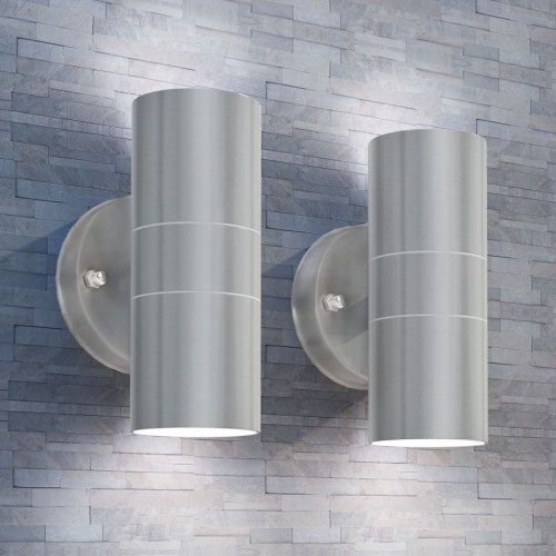 

Outdoor wall lamp 2 pcs ascending / descending steel