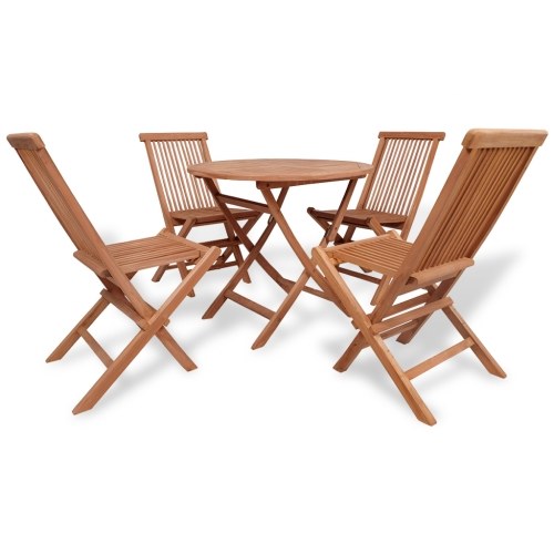 

Teak solid wood 5 piece garden dining set