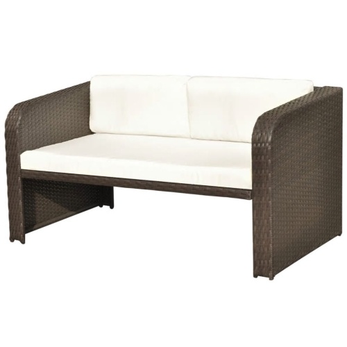 

Девять частей наружного обеденного набора Brown Poly Rattan
