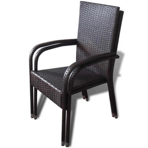 

Garden chairs 2 piece brown rattan