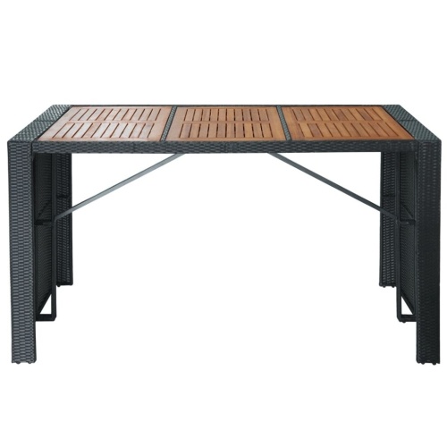 

Garden bar furniture 13 pieces poly rattan and acacia wood