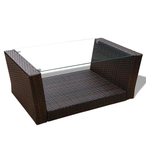 

Set of outdoor sofas 10 pieces of brown rattan