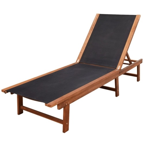 

Set of 9 pieces of garden furniture acacia wood and textilene