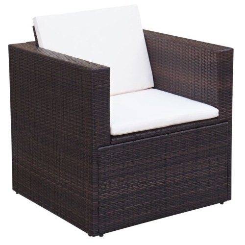 

Set of garden furniture 27 pieces of brown rattan