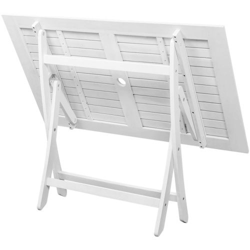 

Набор для обеденного стола из семи предметов Solid Acacia Wood White