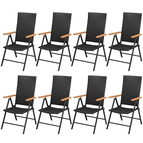 

Garden dining room WPC synthetic rattan 9 pieces