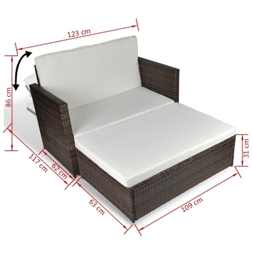 

Набор из пяти садовых сатинировок Poly Rattan Brown