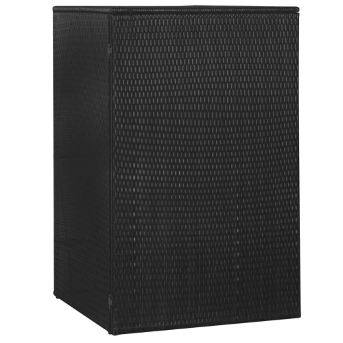 

Единственный Wheelie Bin Shed Поли Ротанг 29,9 "x 30,7" x 47,2 "Черный