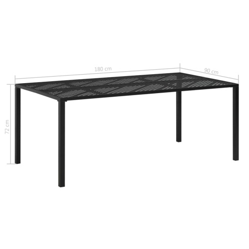 

Открытый обеденный стол Сталь 70,9 "х 35,4" х 28,3 "черная сетка