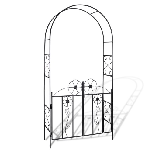 

Arch with garden door for climbing plants