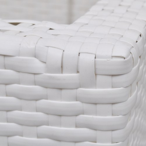 

September 3 garden square planters in white rattan