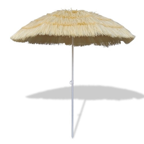 

Hawaii-style beach umbrellas tilt