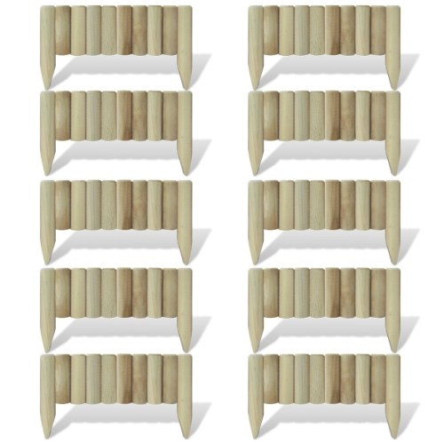 

September 10 pcs Palisade Fence Garden Wood 60 cm