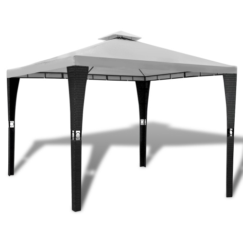 

Gazebo Polirattan с крышей Белый крем 3 х 3 м