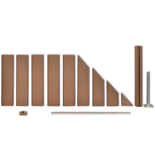 

Fence panel Garden Tilted WPC Brown