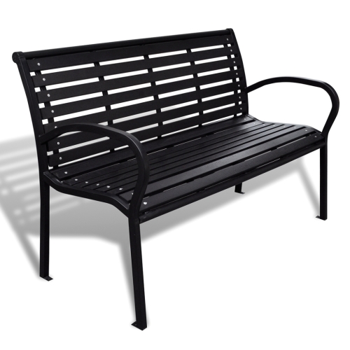 

Garden bench with steel frame