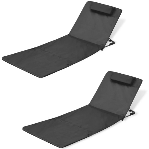 

September 2 pcs folding beach mattress with black back