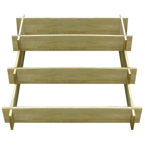 

Wooden planter impregnated with 3 levels 90 x 90 x 35 cm