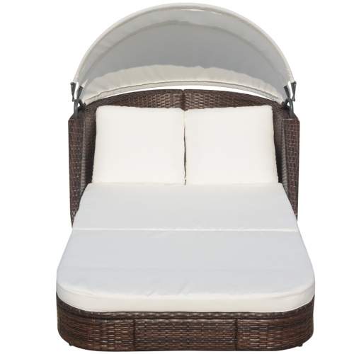 

cot Sundeck with sunroof Polyester and Wicker Brown