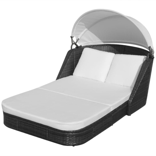 

cot Sundeck with sunroof Polyester and Black Wicker