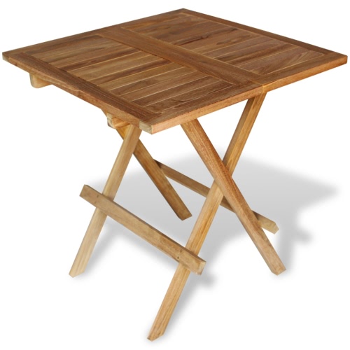 Table de jardin table de bistrot en teck 60x60x65 cm