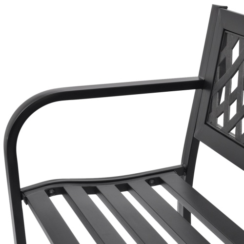 

garden bench black steel