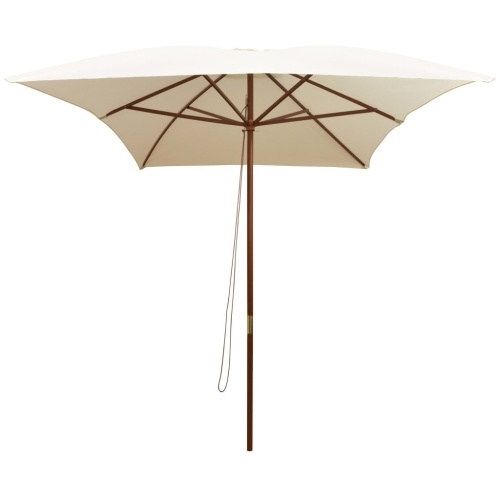 

Parasol 200x300 cm Pole in White Cream Wood