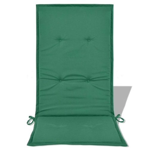 

2 pcs Green Garden Chair Cushions 120x50x3 cm