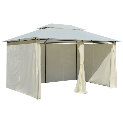 

Garden Gazebo with 4x3 m White Tents