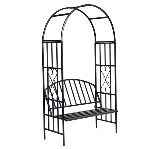 

Arco and climbing roses with garden bench model 2014