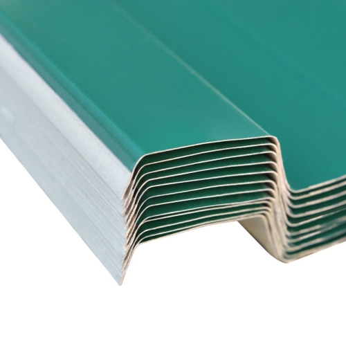 Roof Panels 12 pcs Galvanised Steel Green