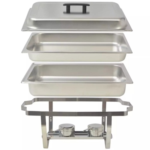 

Stainless steel food warmer set 2 pcs