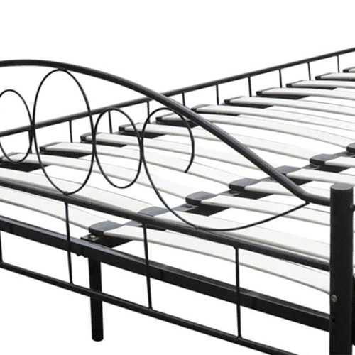 

Black Metal Bed 140 x 200 cm