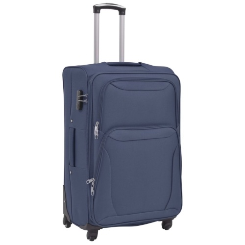 

3 Piece Soft Case Trolley Set Navy Blue
