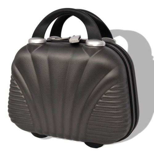 

Anthracite four-piece suitcase with wheels