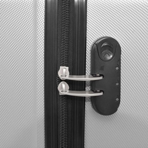 

Set of four wheeled suitcases with wheels Silver