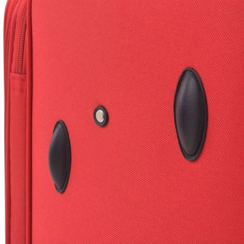 

Set of 3 red soft suitcases