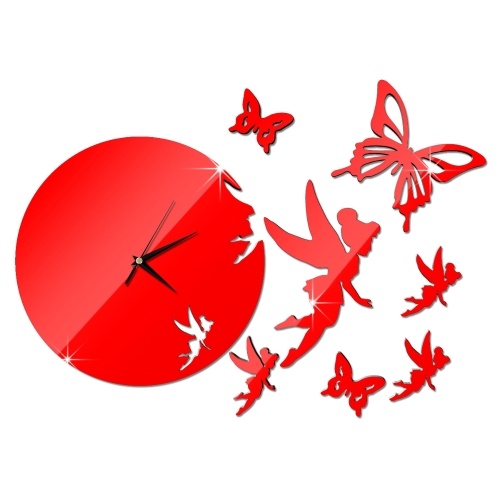 

Little fairy mirror decoration diy wall clock mirror wall clock