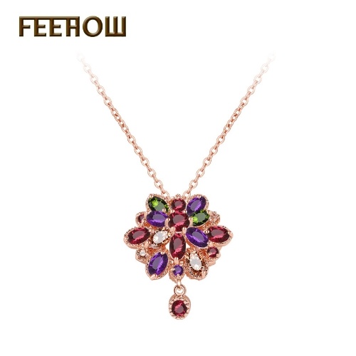 Europe and the United States new fashion trend AAA zircon necklace