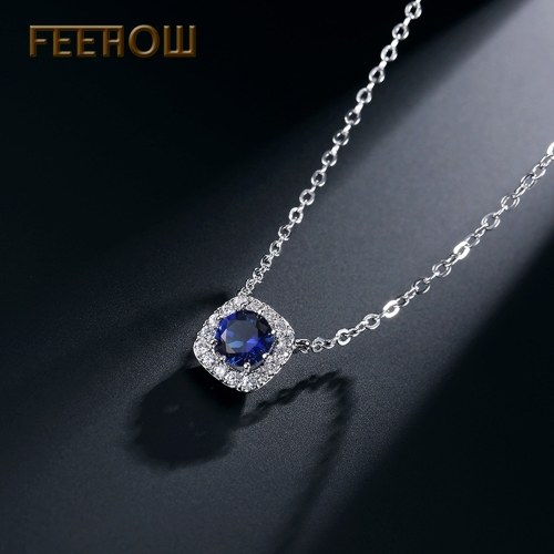 

FEEHOW ожерелье изысканное белое золото inlaid