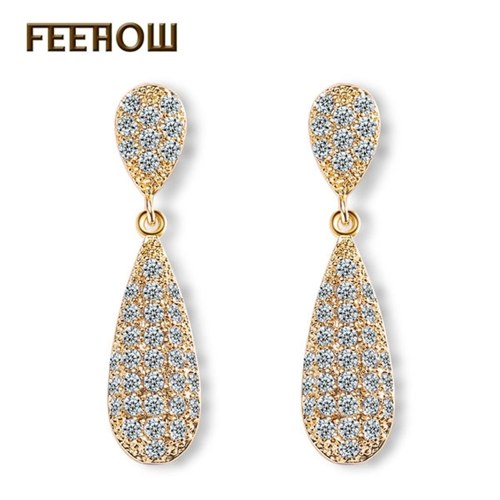 

Серьги с бриллиантовой серьгой FEEHOW