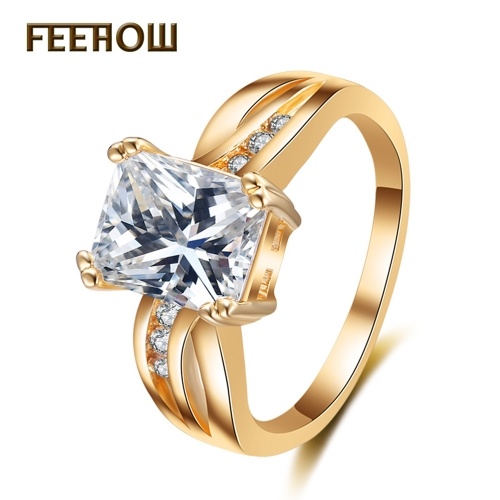 

FEEHOW классическое кольцо из циркона с бриллиантовым кольцом