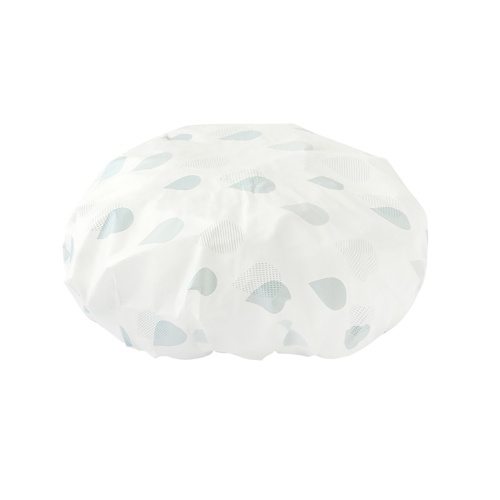 

Waterproof plastic PEVA point shower cap for women