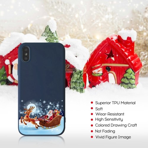 

Christmas Style Custom Soft Colored Drawing Phone Case Fit For iphone 11pro max（6.5）