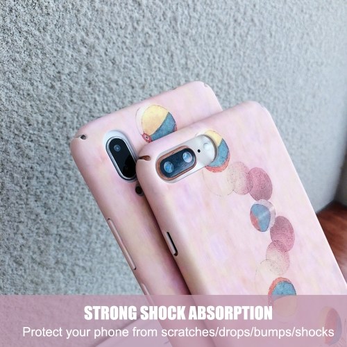 

Shockproof Phonecase Cover Hard Shells Slim Matte Full-Body Protective Anti-Slip Cellphone Cover with Pinky Cartoon Cute Girl Balloon Design For XIAOMI For HUAWEI (Huawei ENJOY10E)