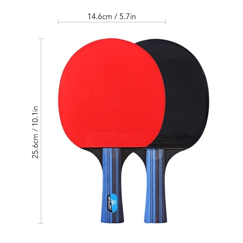 Conjunto de raquete de tênis de mesa 2 pás de ping pong e 3 malas de armazenamento de bolas de ping pong