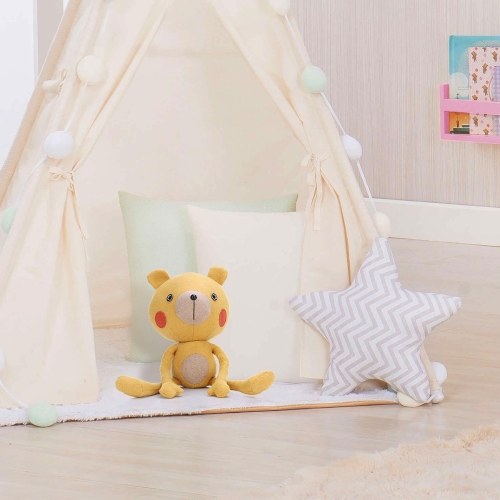 

Tooarts| Yoga Bear Doll Animal Shape Toy Comforting and Empathy Object Childlike Ornament Cultivate Imagination Quality Cotton Material