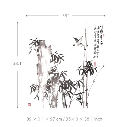 

Bamboo Wall Art Chinese Ink Painting Style Nature Painting Picture for Home Decor Decoration Gift