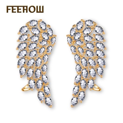 

FEEHOW высокого класса серьги ангела крылья